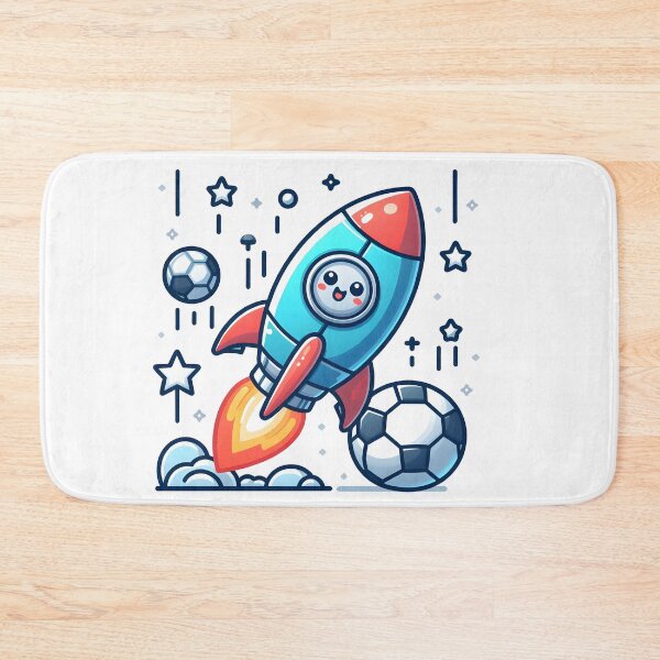 Item preview, Kawaii Rocket: Soccer Ball designed and sold by CanvasCutie.