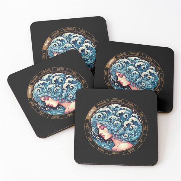 Item preview, ZODIAC Aquarius - Astrological AQUARIUS - AQUARIUS - ZODIAC sign - Van Gogh style - 4 designed and sold by ArtProjectShop.