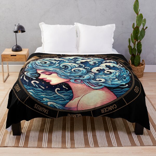 Item preview, ZODIAC Aquarius - Astrological AQUARIUS - AQUARIUS - ZODIAC sign - Van Gogh style - 4 designed and sold by ArtProjectShop.