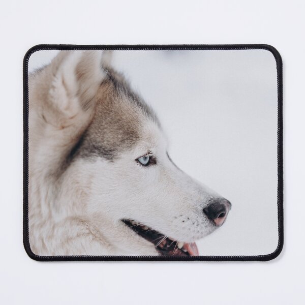 Item preview, Sideview of White Siberian Husky Dog designed and sold by VanGaldo.