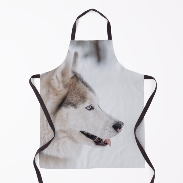 Item preview, Sideview of White Siberian Husky Dog designed and sold by VanGaldo.