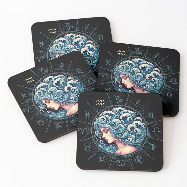 Item preview, ZODIAC Aquarius - Astrological AQUARIUS - AQUARIUS - ZODIAC sign - Van Gogh style - 6 designed and sold by ArtProjectShop.