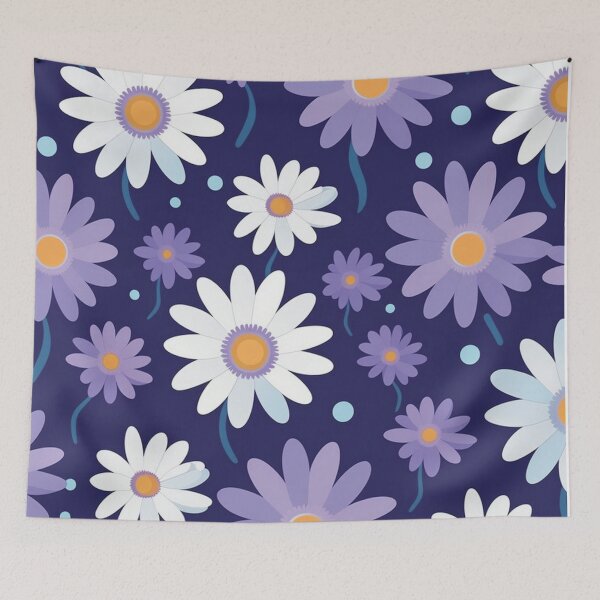 Item preview, Purple White Flower Pattern Aesthetic Marguerite Blasingame Jan Berenstain designed and sold by SMARTKIT  DESIGNAGENCY.