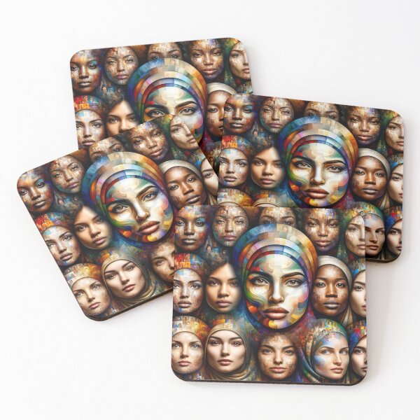 Item preview, Women from diverse cultural backgrounds, each portrait blending into the next, showcasing the beauty of diversity and unity designed and sold by AndreaMart.