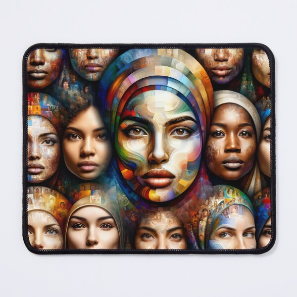 Item preview, Women from diverse cultural backgrounds, each portrait blending into the next, showcasing the beauty of diversity and unity designed and sold by AndreaMart.