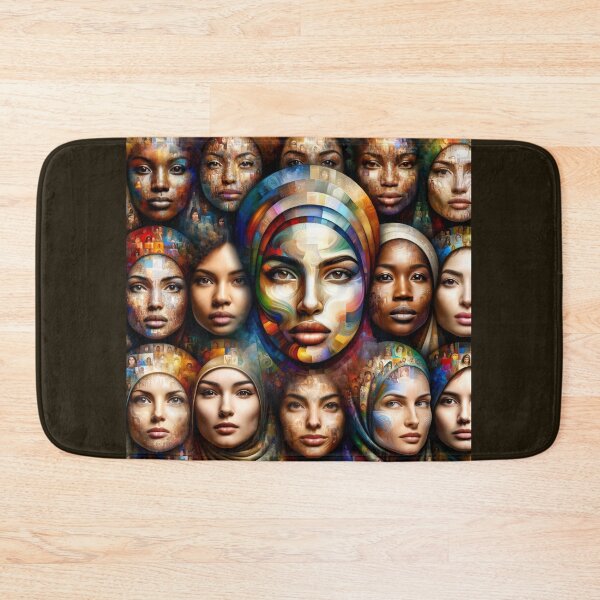 Item preview, Women from diverse cultural backgrounds, each portrait blending into the next, showcasing the beauty of diversity and unity designed and sold by AndreaMart.