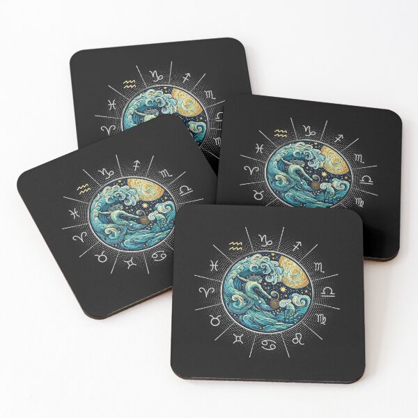 Item preview, ZODIAC Aquarius - Astrological AQUARIUS - AQUARIUS - ZODIAC sign - Van Gogh style - 8 designed and sold by ArtProjectShop.