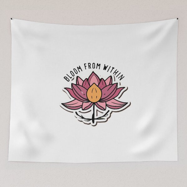 Item preview, Bloom from Within - Lotus Flower Illustration designed and sold by NiftyWrx.