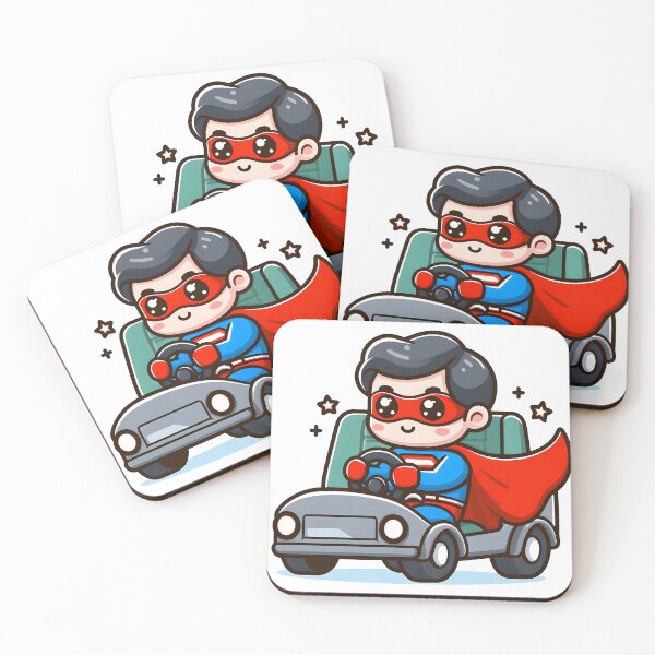 Item preview, Kawaii Superhero With Steering Wheel designed and sold by CanvasCutie.