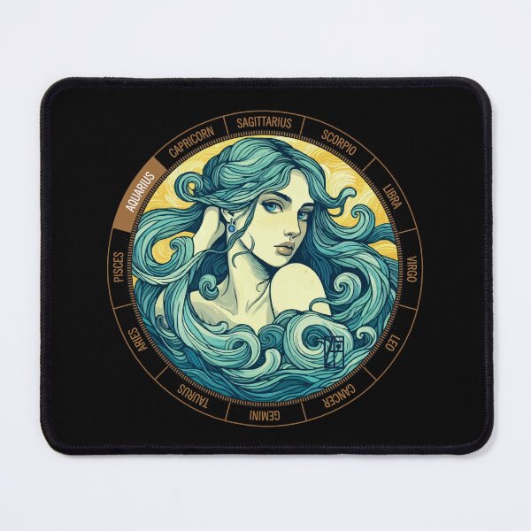 Item preview, ZODIAC Aquarius - Astrological AQUARIUS - AQUARIUS - ZODIAC sign - Van Gogh style - 10 designed and sold by ArtProjectShop.