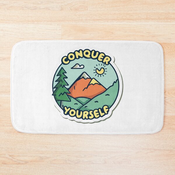 Item preview, Conquer Yourself - Serene Mountain Landscape Illustration designed and sold by NiftyWrx.
