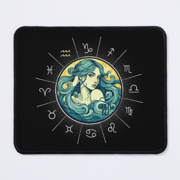 Item preview, ZODIAC Aquarius - Astrological AQUARIUS - AQUARIUS - ZODIAC sign - Van Gogh style - 11 designed and sold by ArtProjectShop.