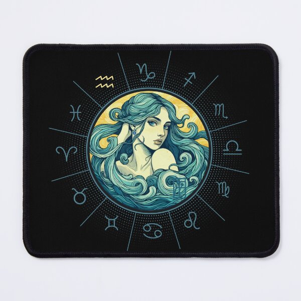 Item preview, ZODIAC Aquarius - Astrological AQUARIUS - AQUARIUS - ZODIAC sign - Van Gogh style - 12 designed and sold by ArtProjectShop.