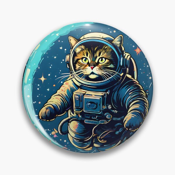 Item preview, Space cat, cat astronaut with colorful background designed and sold by DesireeVDA.