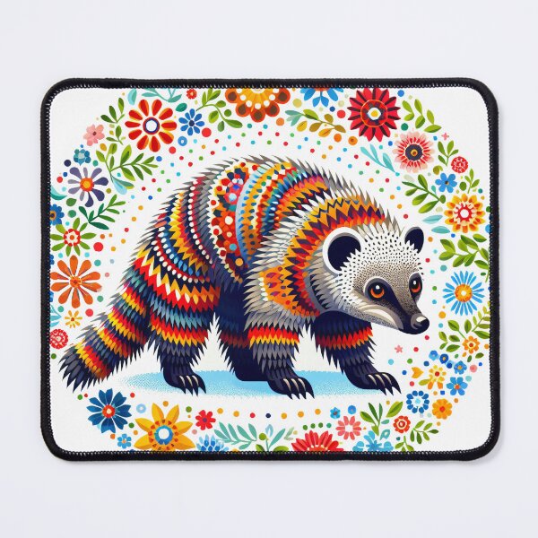 Item preview, Scandinavian Folk art Binturong by heidiannemorris ©️  designed and sold by FOLK ART FUSION.