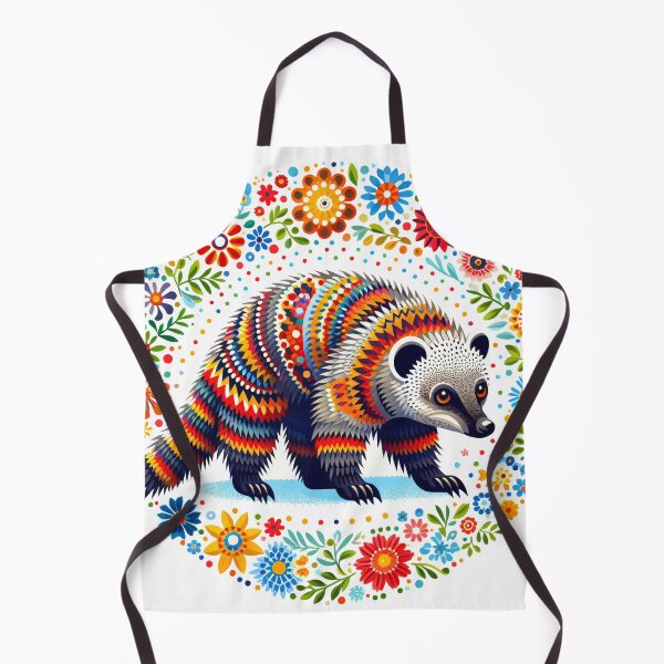 Item preview, Scandinavian Folk art Binturong by heidiannemorris ©️ designed and sold by FOLK ART FUSION by heidiannemorris.