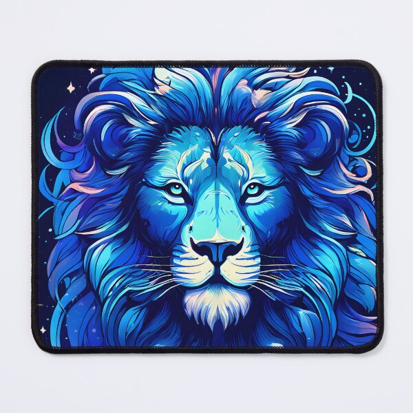 Item preview, Lion spirit animal with colourful space background designed and sold by DesireeVDA.