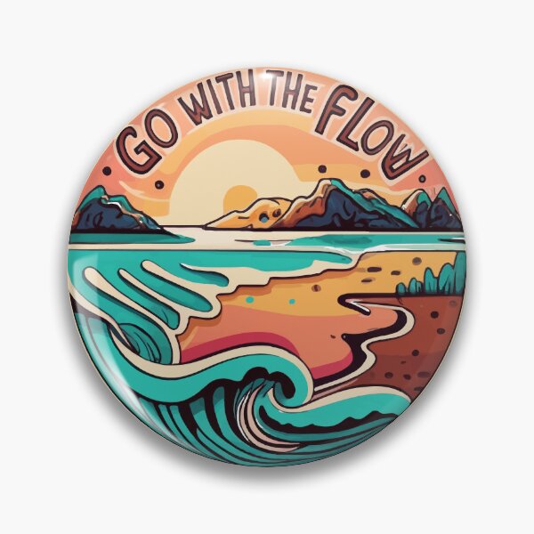 Item preview, Go With the Flow Sunset Waves Design designed and sold by NiftyWrx.