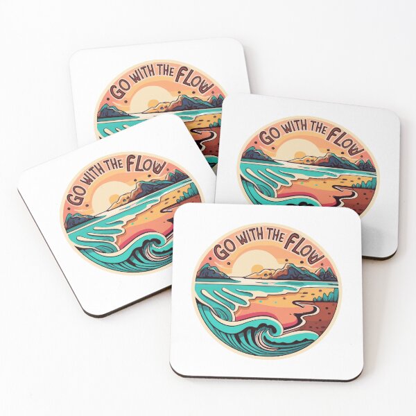Item preview, Go With the Flow Sunset Waves Design designed and sold by NiftyWrx.