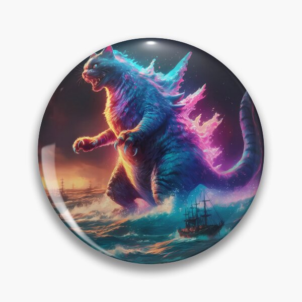 Item preview, Giant Monster Cat Catzilla poster designed and sold by xodom953.