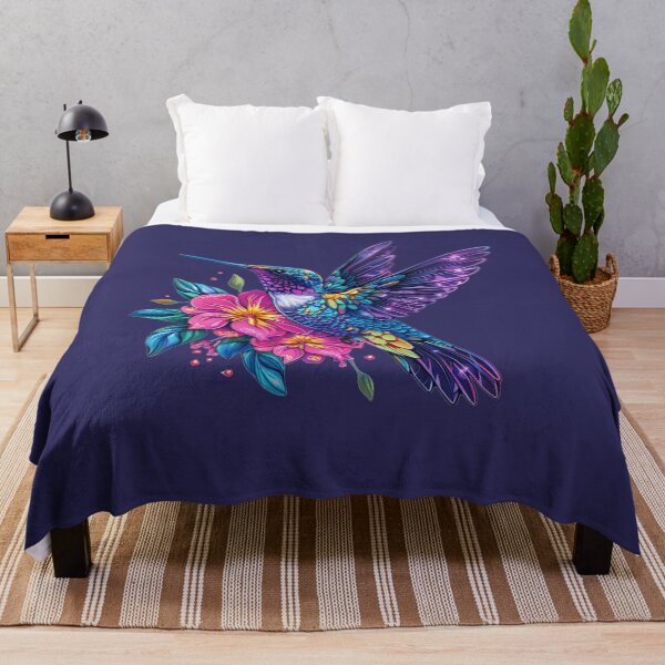 Item preview, Hummingbird and flowers Neon Color designed and sold by HubbyDesignz.