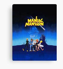 Day of the Tentacle - Maniac Mansion (High Contrast) Canvas Print