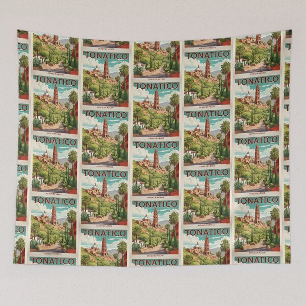 Item preview, Tonatico Estado de Mexico Magic Town Mexico Vintage Travel Tourism Poster  designed and sold by TravelersGems.