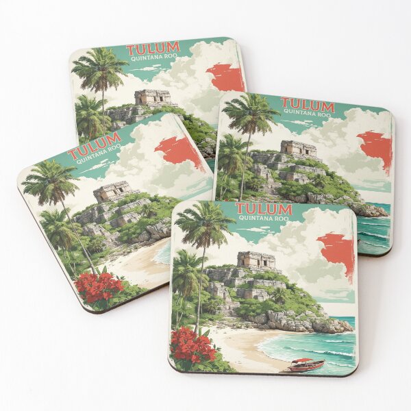 Item preview, Tulum Quintana Roo Magic Town Mexico Vintage Travel Tourism Poster  designed and sold by TravelersGems.