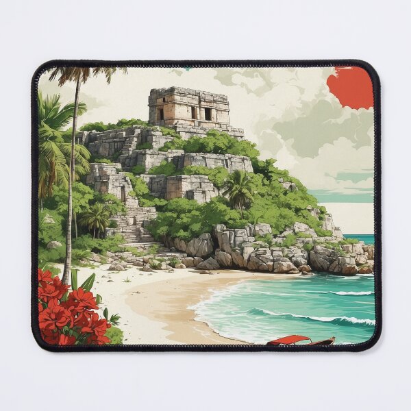 Item preview, Tulum Quintana Roo Magic Town Mexico Vintage Travel Tourism Poster  designed and sold by TravelersGems.