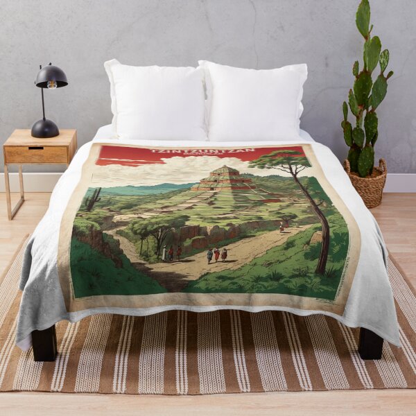 Item preview, Tzintzuntzan Michoacan Magic Town Mexico Vintage Travel Tourism Poster  designed and sold by TravelersGems.
