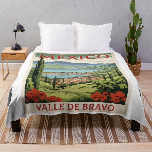 Item preview, Mexico Valle de Bravo Magic Town Mexico Vintage Travel Tourism Poster designed and sold by TravelersGems.