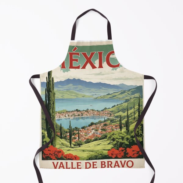 Item preview, Mexico Valle de Bravo Magic Town Mexico Vintage Travel Tourism Poster designed and sold by TravelersGems.