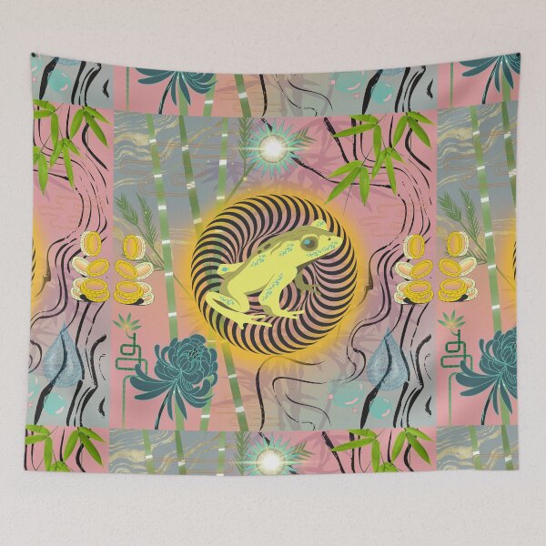 Item preview, Japanese frog of Gold and Money, cute and colorful froggy designed and sold by Sugar Wisdom .