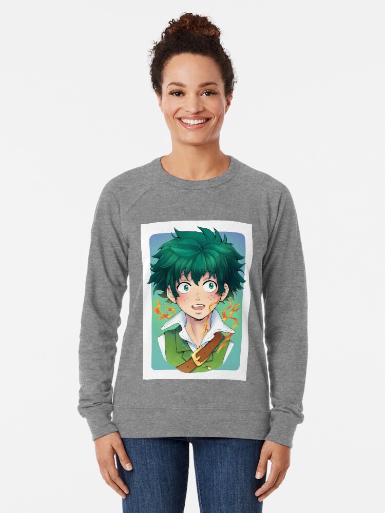 Deku Au Fanart Lightweight Sweatshirt By Rebezza Redbubble