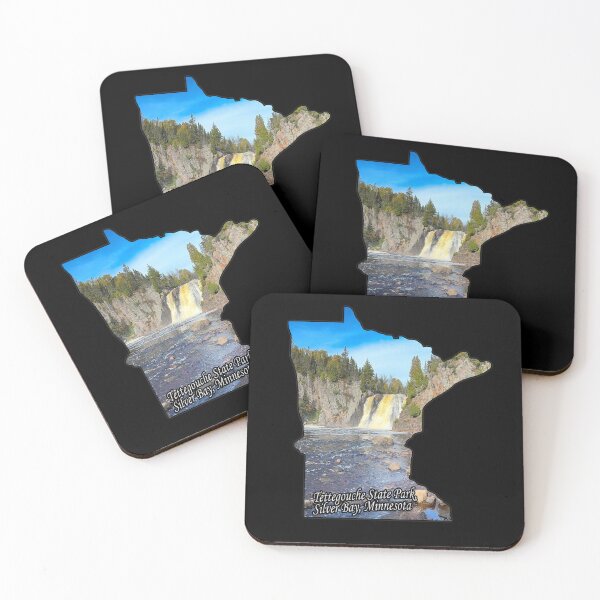 Item preview, Minnesota State Outline (Tettegouche State Park High Falls) designed and sold by gorff.