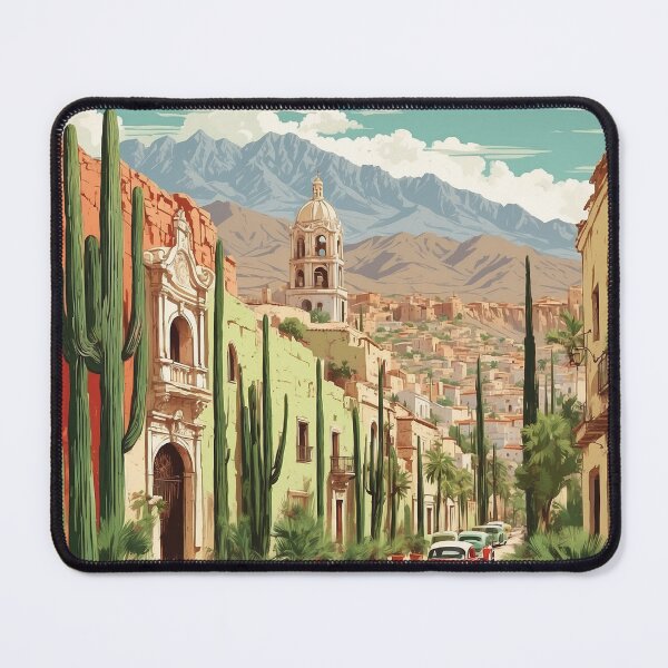 Item preview, Viesca Coahuila Magic Town Mexico Vintage Travel Tourism Poster designed and sold by TravelersGems.