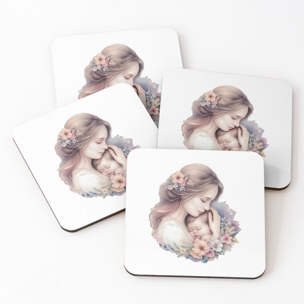 Artikelvorschau, Blumenmuster für Mutter und Baby. Muttertagsgeschenk entworfen und verkauft von SideKickCreates.
