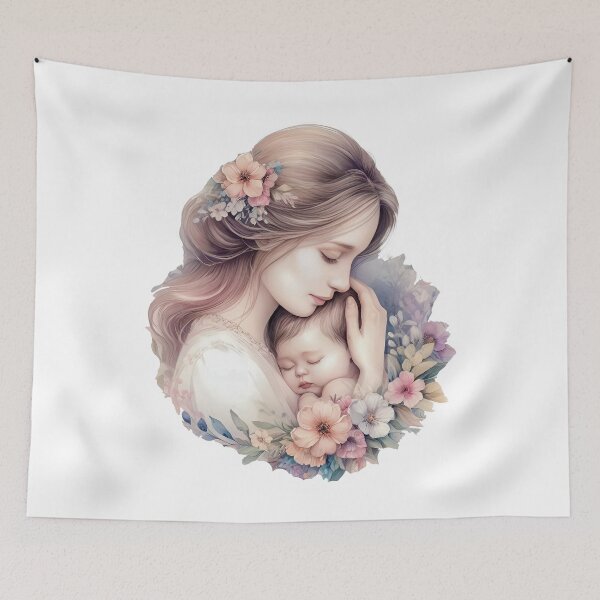 Item preview, Mother and Baby floral design. Mothers day gift designed and sold by SideKickCreates.