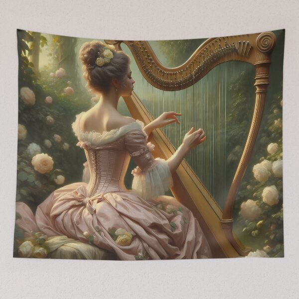 Item preview, Rococo Harmony: Enchantment of the Harp designed and sold by DeenaDee.