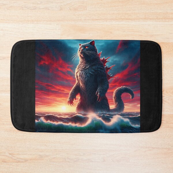 Item preview, Giant Monster Cat Catzilla colossal kitten poster designed and sold by xodom953.