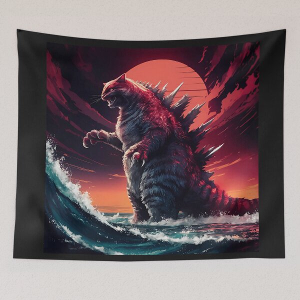 Item preview, Giant Monster Cat Catzilla colossal meowzilla designed and sold by xodom953.