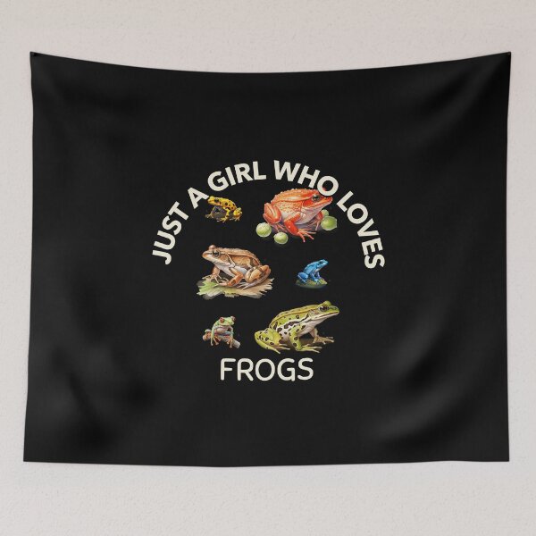 Item preview, Just a girl who loves frogs, cute frog lover designed and sold by wittyprinttop.