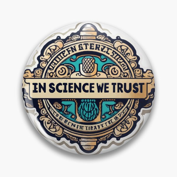Item preview, In Science We Trust Forensic Badge Engraved Emblem designed and sold by NiftyWrx.