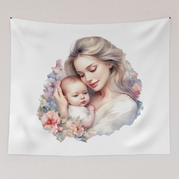 Item preview, Mother and Baby floral design. Mothers day gift designed and sold by SideKickCreates.