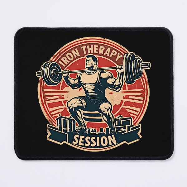 Item preview, Iron Therapy Session Weightlifting Logo designed and sold by mrtraz.