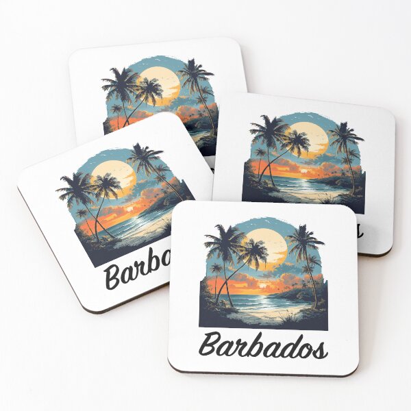 Item preview, Barbados Sunset (with Black Lettering) designed and sold by VelvetRoom.