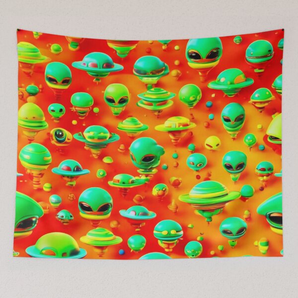 Item preview, Colorful Alien 3D Animation designed and sold by Health And Fitness Posts e-Store.