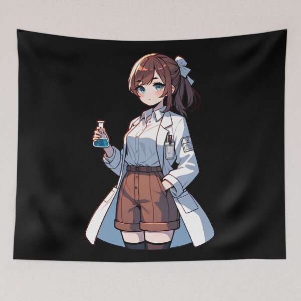 Item preview, Charming cute Anime girl Scientist - Chic Lab Expert designed and sold by Unitepeople.