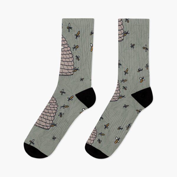 Item preview, Bees and beehive designed and sold by LyneFibres.