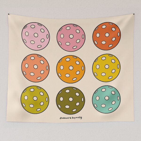 Item preview, Rainbow Pickleballs designed and sold by doodlebymeg.